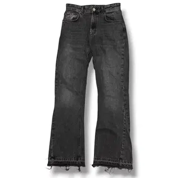 ZARA 자라 플레어 핏 청바지 컷오프 블랙 남성용 EUR36