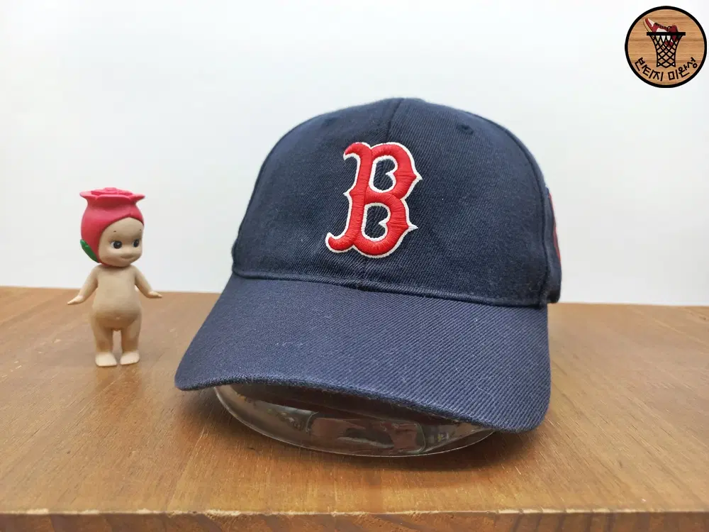 MLB 키즈 엠엘비 보스턴 레드삭스 배색 자수 볼캡 야구모자 네이비