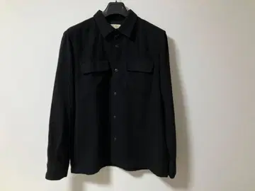 Nudie Jeans 플랩 포켓 울 셔츠 자켓 블랙