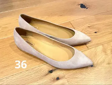 CHEMBUR 플랫슈즈 펌프스 36 베이지 스웨이드