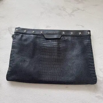JIMMY CHOO 클러치백 악어 엠보싱 스터드
