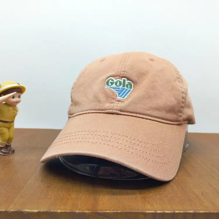 Gola 골라 클래식 로고 자수 코튼 데일리 볼캡 모자 인디 핑크