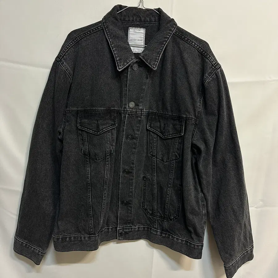 INSTANT DENIM 블랙 워싱 청자켓 L(100)