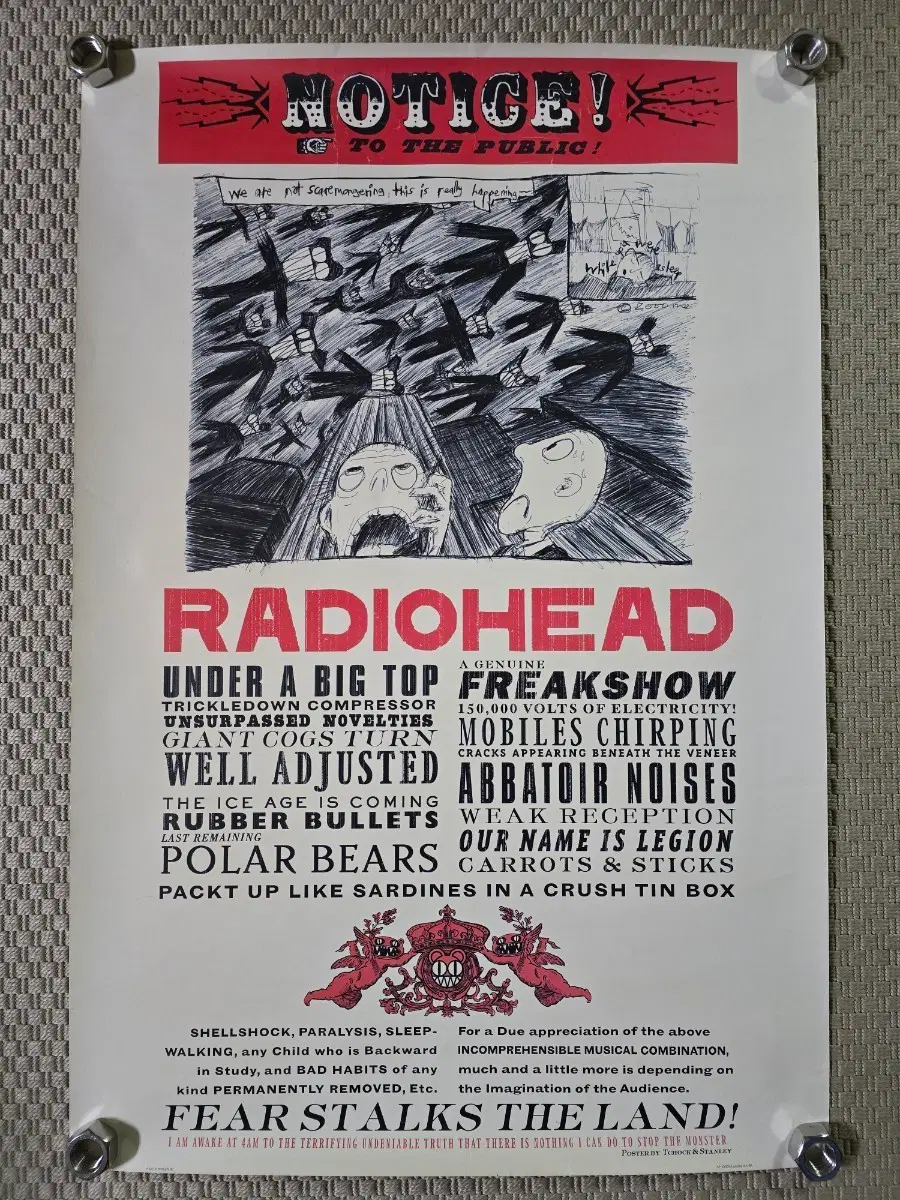포스터 RADIOHEAD 라디오헤드 PROMO 대형 포스터