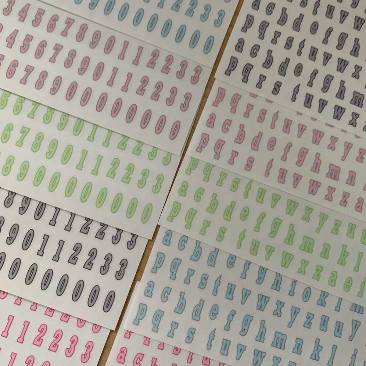 <웨이투페치> 10장 알파벳 숫자 스티커 세트