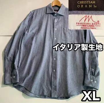 TESSITURA MONTI 이탈리아제 원단 긴팔 셔츠 XL 네이비