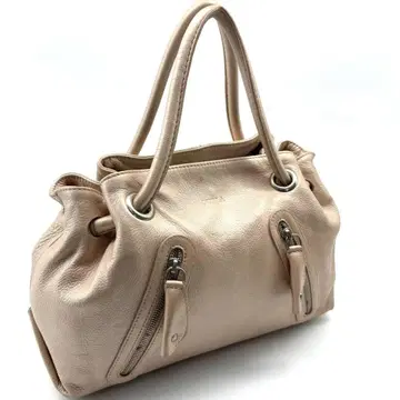 FURLA 토트백 가죽 주름 가공 숄더 로고 각인 로고 플레이트