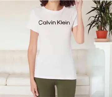 새상품 Calvin Klein Performance 로고 화이트 T셔츠
