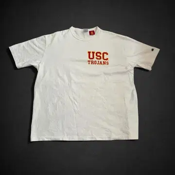 [ USA제 ] 챔피온 T1011 칼리지T셔츠 USC 화이트 XL
