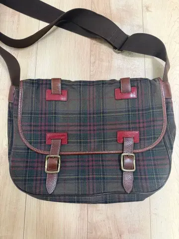 PaulSmith 메신저 백 체크 무늬 캔버스 1446