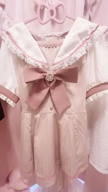 LIZ LISA 반팔 세일러 카라 셋업 핑크