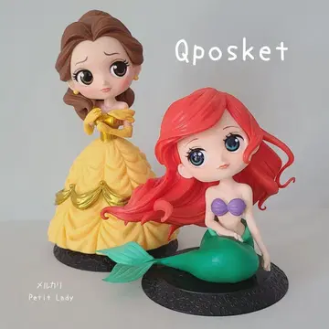 디즈니 Qposket 벨 아리엘 피규어 2종 세트