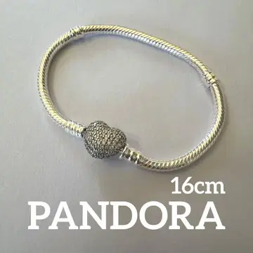 PANDORA 스파클링 하트 클라스프 팔찌 16cm