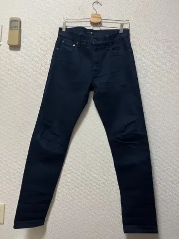 플러스제이 셀비지 데님 /31 다크 네이비 스트레치 빨간 귀 슬림