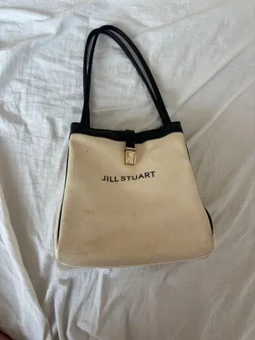 JILL STUART 2way 핸드백 캔버스 x 가죽 바이컬러