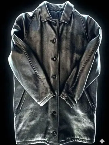 새상품급 Roots 가죽 코트 블랙 made In Canada