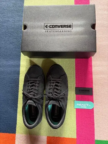 CONVERSE SKATEBOARDING 스웨이드 스니커즈 블랙