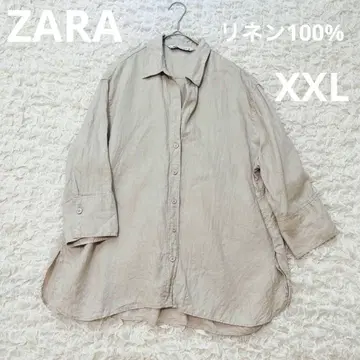 [새상품급] 자라 ZARA 린넨 스키퍼 셔츠 긴팔 XXL 오버 사이즈