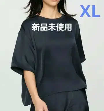 완판템 UNIQLO : C 새틴 오버 사이즈 숏 블라우스 5부 소매 XL