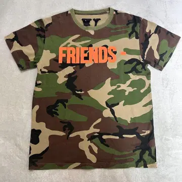 VLONE FRIENDS SS TEE CAMOxORANGE M