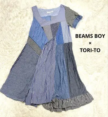 BEAMS BOY x TORI-TO 패치워크 원피스 M 사이즈