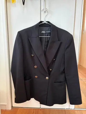 ZARA 더블 브레스트 테일러드 자켓 골드 버튼