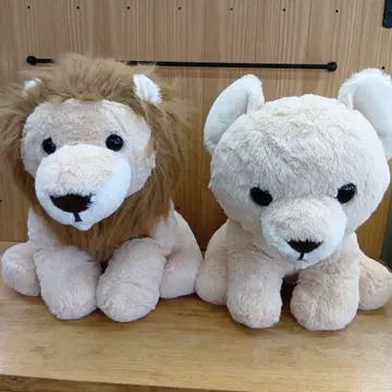 대형 사이즈 아장아장 라이온 아빠와 함께 부자 세트 봉제 인형
