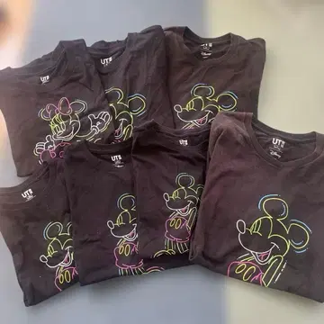 UNIQLO UT 디즈니 미키T 7장 세트 XL~키즈 130까지