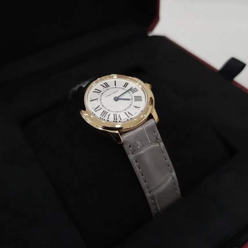 까르띠에 롱드 루이 WGRN0013 18K 핑크골드 엘리게이터 29mm 사진 2