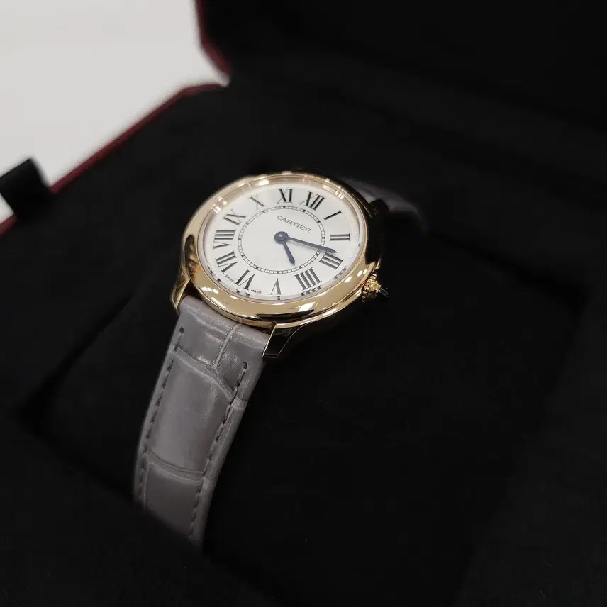 까르띠에 롱드 루이 WGRN0013 18K 핑크골드 엘리게이터 29mm 사진 3