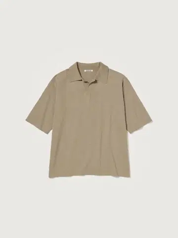 AURALEE Super HighGauge Cotton knit polo