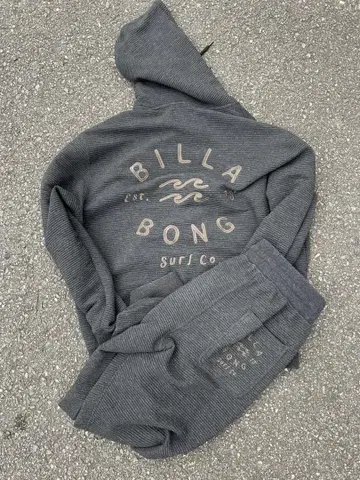 BILLABONG 집업 후드티 다크 그레이
