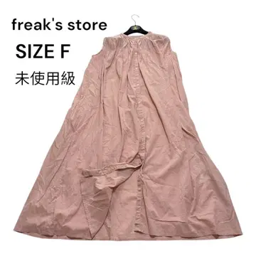 프릭스스토어 밴드 카라 슬리브리스 롱 셔츠 원피스 F 더스티 핑크