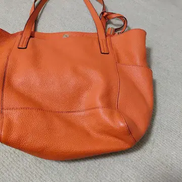 MICHAEL KORS 오렌지 가죽 토트백