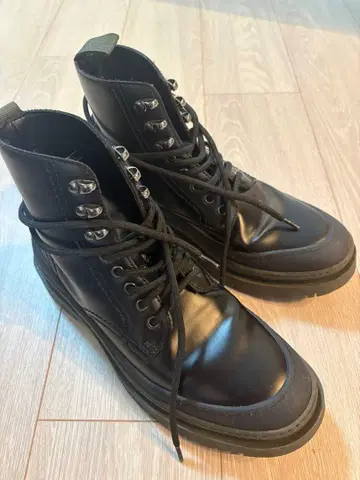 ZARA 남성용 레이스업 부츠 블랙