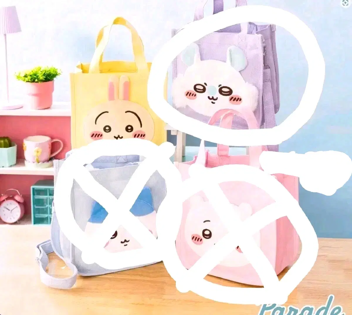 미사용 새상품) 먼작귀 2WAY 미니 토트백 가방 모몽가