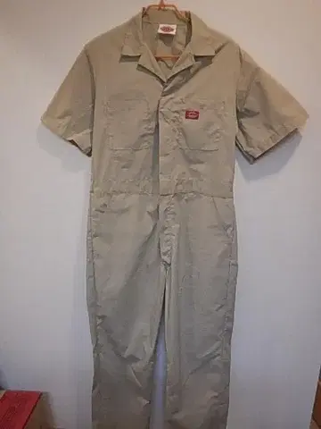 Dickies 반팔 작업복 베이지