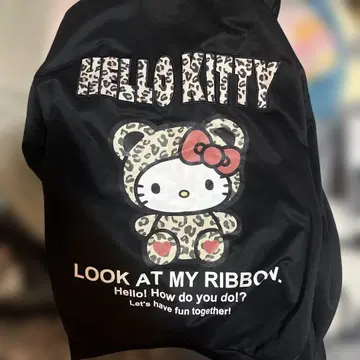 Hello Kitty 레오파드 무늬 후드티 LL 사이즈