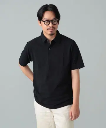 BEAMS F/빔즈 카노코 피케 셔츠 M 블랙