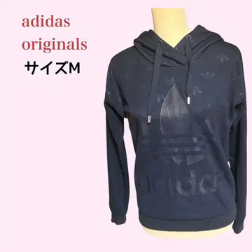 adidas originals 트레포일 올 패턴 로고 후드티 M 네이비