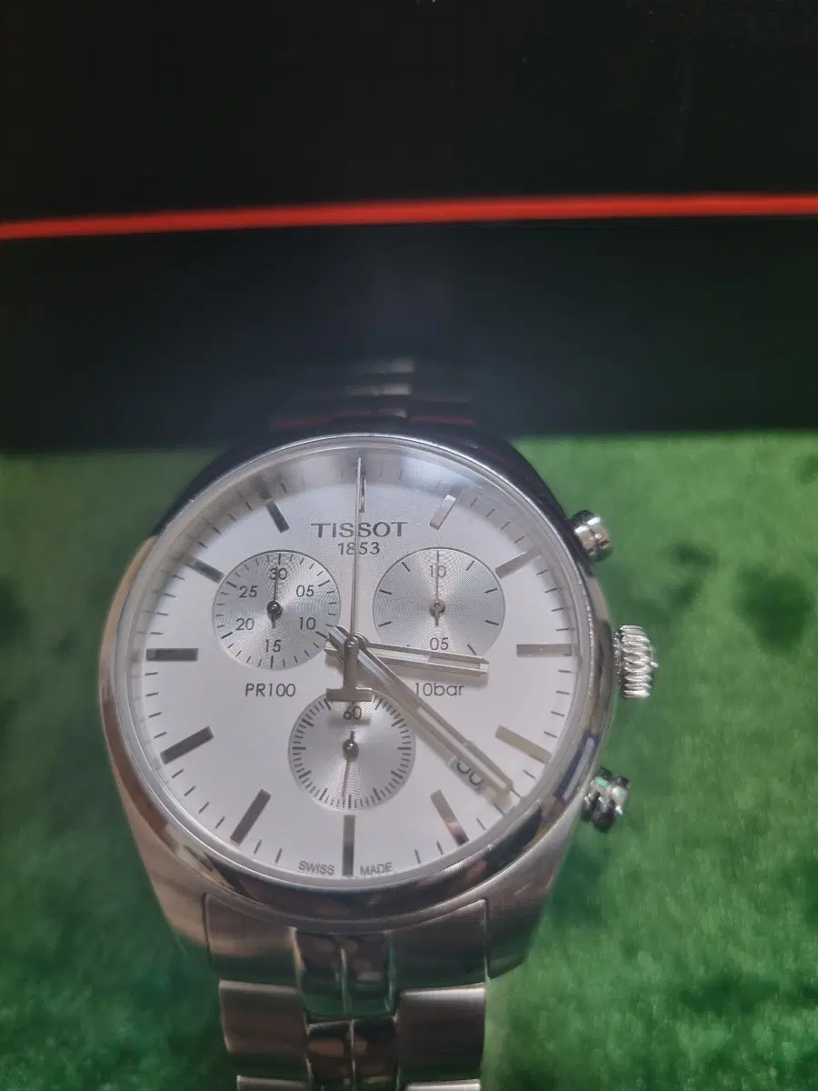 티쏘 PR100 남성용 시계 실버