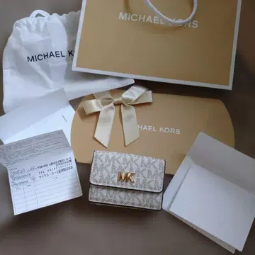 MICHAEL KORS 3단 폴더형 지갑 MK 로고 패턴