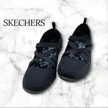 SKECHERS 여성용 플랫슈즈 네이비