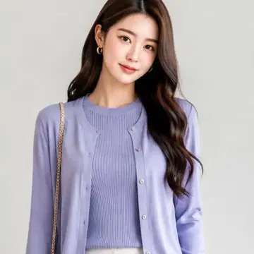 [당일 발송] JUSGLITTY 연보라 앙상블 상의 2 퍼플