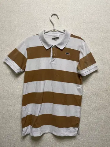 초레어 LACOSTE 라코스테 피케 셔츠 보더 자수 로고 FR4