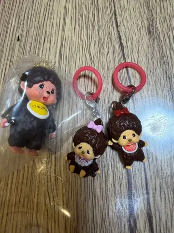 몽치치 표식 참 마스코트 키체인 가챠 3종 세트