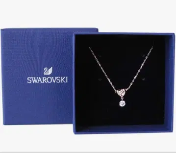 SWAROVSKI 목걸이 하트 모티브 핑크 골드 컬러