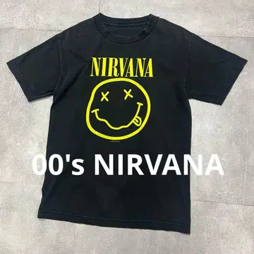 00s 너바나 스마일 티셔츠 빈티지 락 그런지 커트 코베인 구제 의류