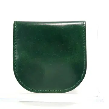 S247 일본제 코도반 말발굽형 코인 케이스 동전 지갑 천연 가죽 그린