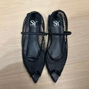UNITED ARROWS 메쉬 플랫슈즈 블랙 23cm